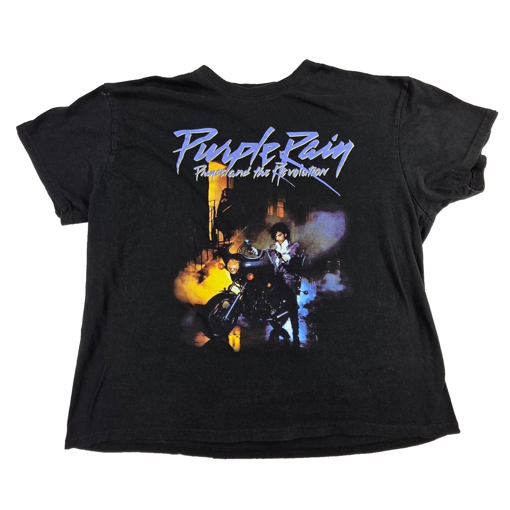 Prince Purple Rain Tshirt Mens XL Black Fan Tshirt